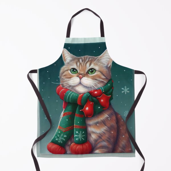 Item preview, A cat wearing a Christmas scarf designed and sold by Ahmed farouk.
