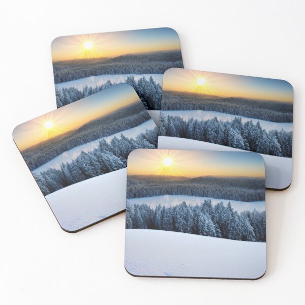 Item preview, Beautiful winter sunset with trees in the snow designed and sold by AYACHI90.