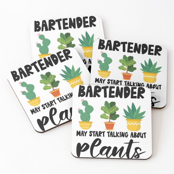 Item preview, Bartender May Start Talking About Plants, Bartender Gardening PLants Design Quote designed and sold by Dogs Geeky⭐⭐⭐⭐⭐.
