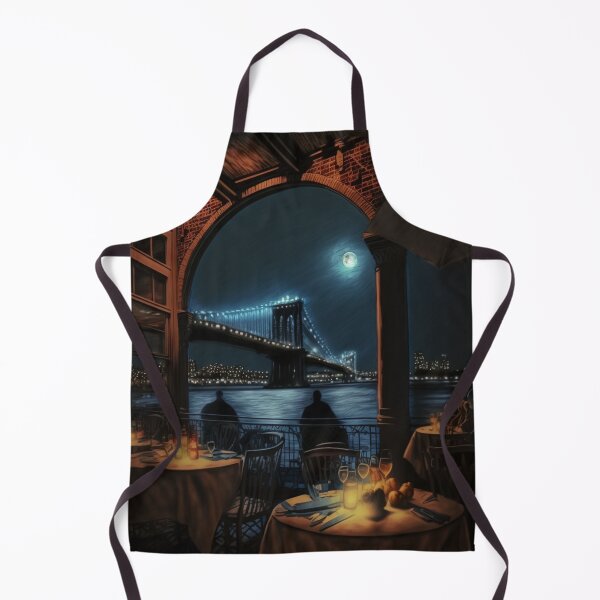 Item preview, The River Caffe under the Brooklyn Bridge abstract art designed and sold by Wearable Message.
