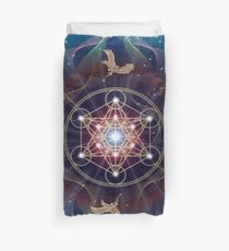 Metatron's Cube - Merkabah - Peace and Balance Duvet Cover