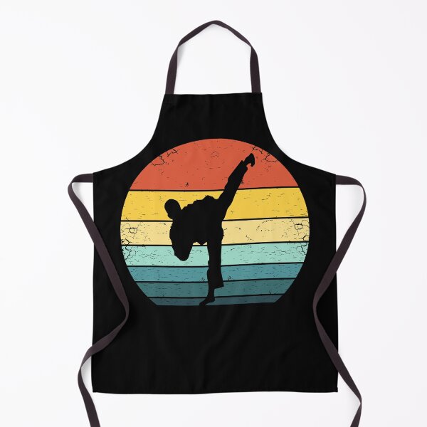 Item preview, Vintage Karateka Silhouette on a Retro Sunset designed and sold by KleverOlivier.