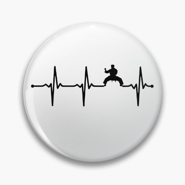 Artikelvorschau, Karate Heartbeat Puls EKG Karateka Base Stance Bv entworfen und verkauft von KleverOlivier.
