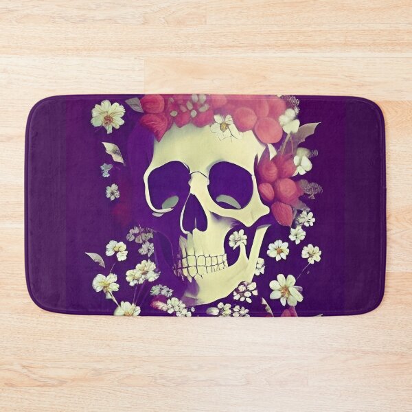 Item preview, Skeleton Wearing Flower Crown - The Beauty of Growth and Renewal with Pink and White Flowers designed and sold by emmtayloor.
