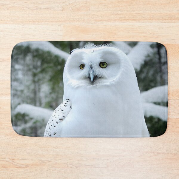 Item preview, Majestic white snow owl in the forest photograph designed and sold by RK - Shop.
