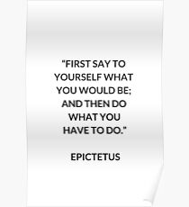 EPICTETUS Stoic Philosophy Quote - words of wisdom Poster