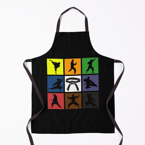 Artikelvorschau, Karateka-Silhouetten in Pop-Art-Karate-Gürtelfarben entworfen und verkauft von KleverOlivier.