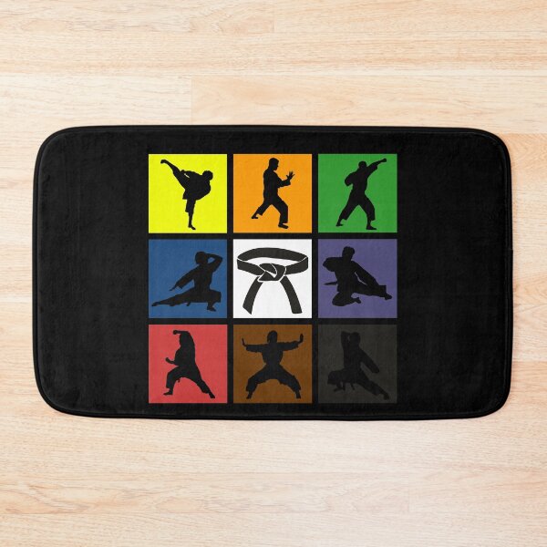 Item preview, Karateka Silhouettes in Pop Art Karate Belt Colors designed and sold by KleverOlivier.