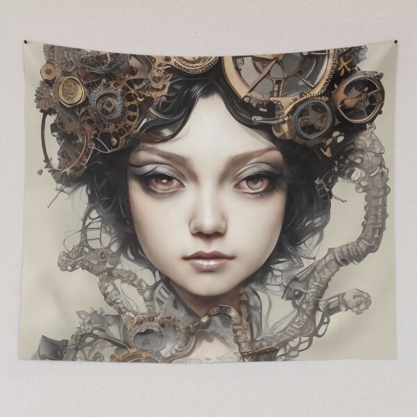 Item preview, Aaliyah Steampunk Girl Portrait  designed and sold by Kamiri.