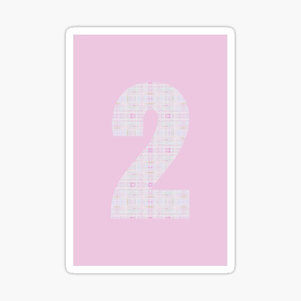 "Pink Number 2 with beautiful stripes of pastel colors like green and