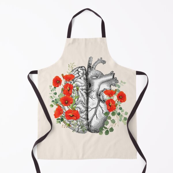 Item preview, Right balance between head and heart, red poppies, watercolor style poppies designed and sold by Collagedream.