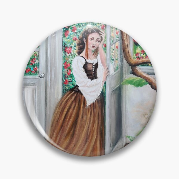 Item preview, Distraught girl enters the Orangery. Oil painting designed and sold by OilPaintsHatts.
