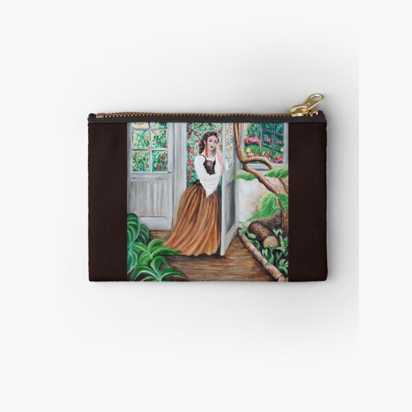 Item preview, Distraught girl enters the Orangery. Oil painting designed and sold by OilPaintsHatts.