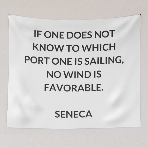 Item preview, “If one does not know to which port one is sailing, no wind is favorable.” — Lucius Annaeus Seneca. designed and sold by Inspirationmotivation.