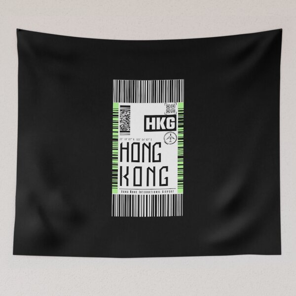 Item preview, HONG KONG boarding pass luggage stickers designed and sold by LeddsoDello.