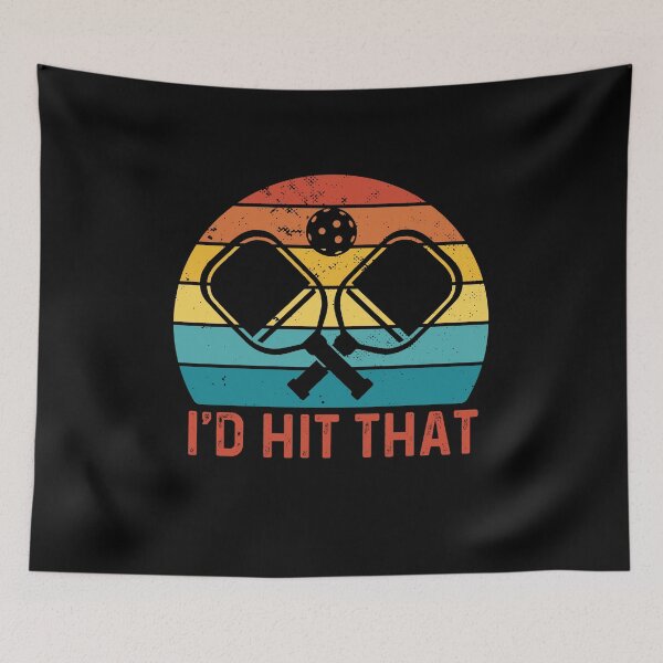 Item preview, I'd Hit That Pickleball Paddle Vintage Retro designed and sold by Echo Dusk.