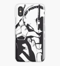 Evangelion Unit-01 Black and White iPhone Case