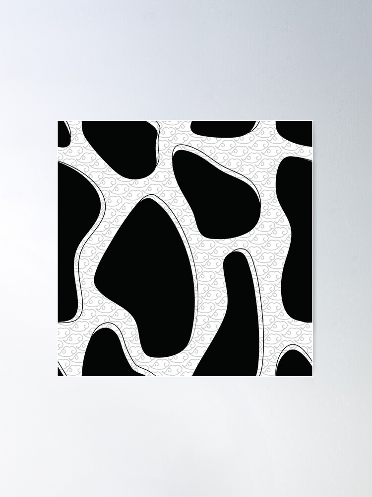 Seamless Pattern Cow Skin Black And White Cow Print Aesthetic