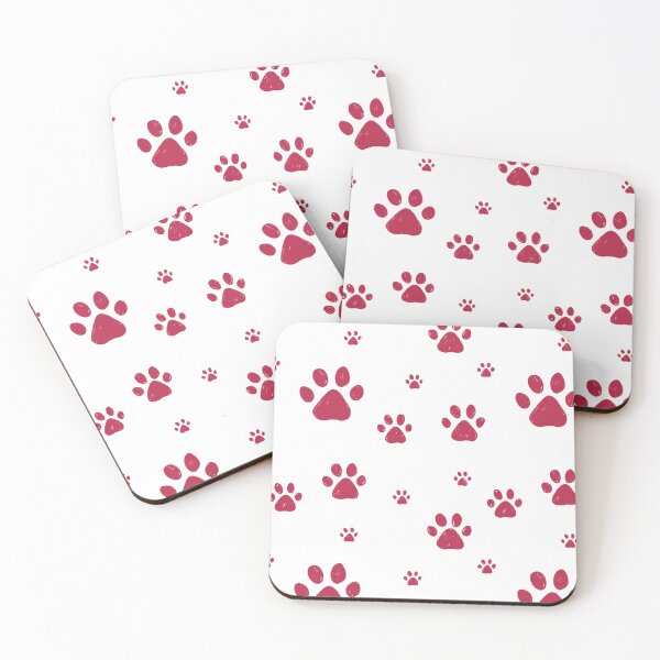 Item preview, Pet paws pattern. Viva magenta color 2023 designed and sold by Aleksse.
