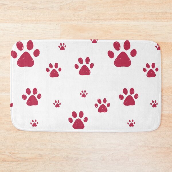 Item preview, Pet paws pattern. Viva magenta color 2023 designed and sold by Aleksse.
