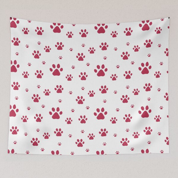 Item preview, Pet paws pattern. Viva magenta color 2023 designed and sold by Aleksse.