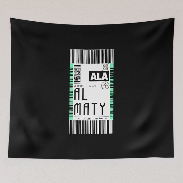 Item preview, ALMATY boarding pass luggage stickers designed and sold by LeddsoDello.