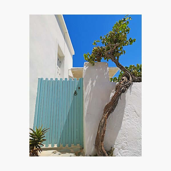 Charming Greek Island Detail Photographic Print