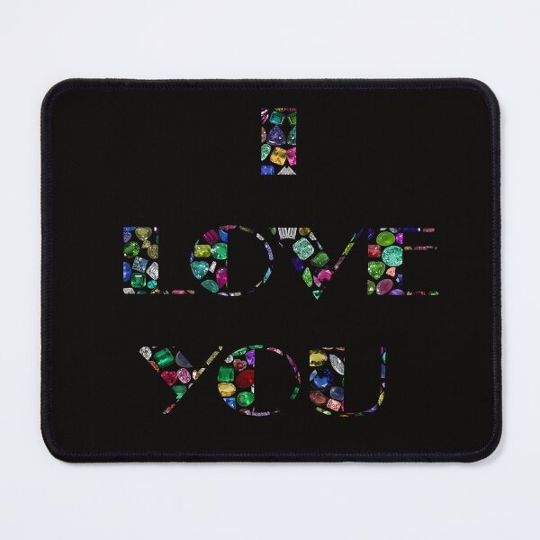 Item preview, I Love You made with Gemstones designed and sold by DigitalGemArt.