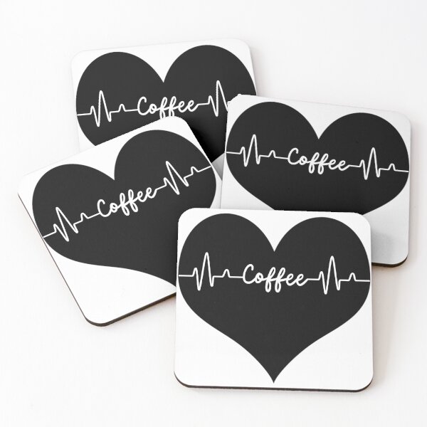Item preview, Heart Beats for Coffee designed and sold by GoblinBoutique.