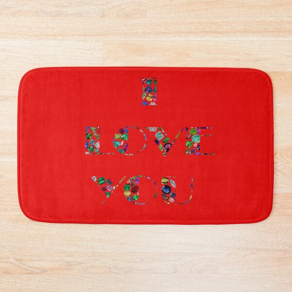 Item preview, I Love You written with Gemstones and Diamonds designed and sold by DigitalGemArt.