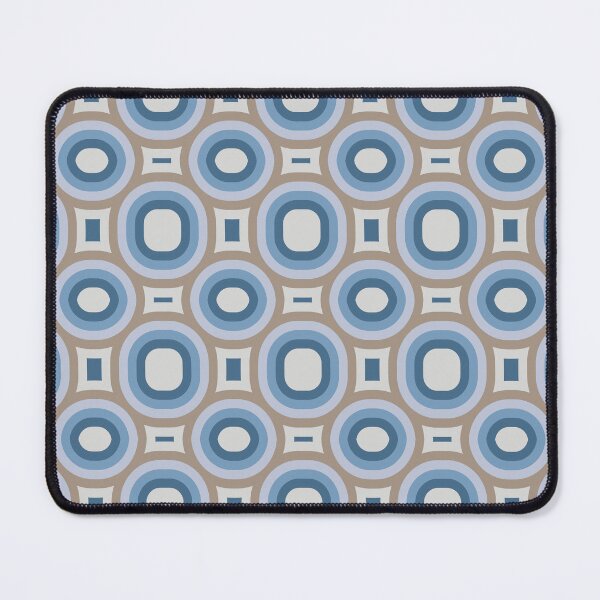 Item preview, Retro Ovals Seamless Pattern in Blue and Gray designed and sold by Reconocer.