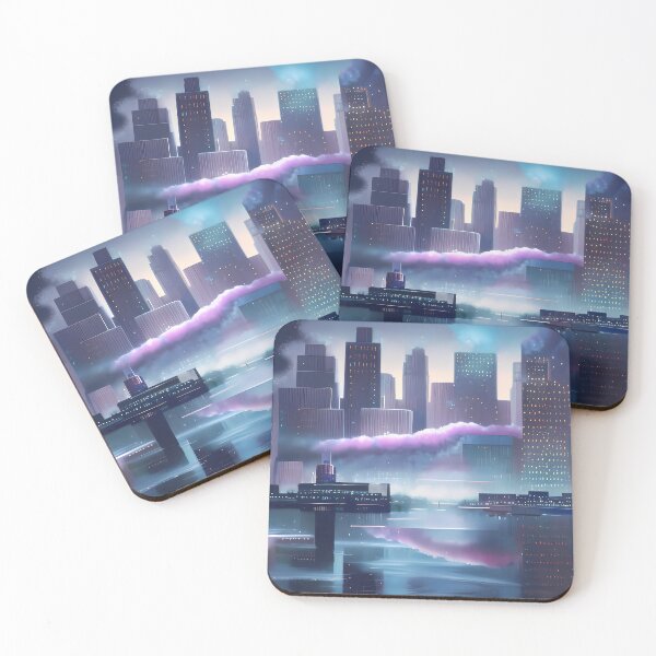 Item preview, Cyber punk city designed and sold by BigBrainArtwork.