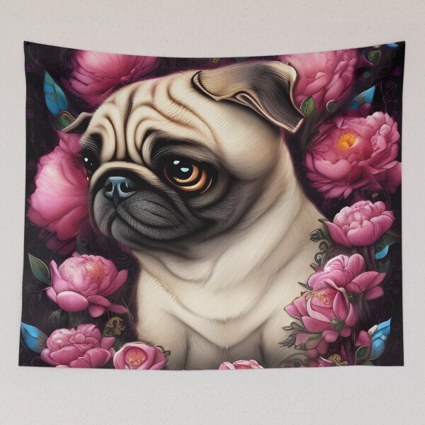 Item preview, Pugs in Wonderland - I Pug You  designed and sold by kosmicfairytale.