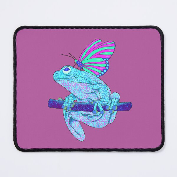 Item preview, Fantasy Blue Frog Spirit Animal with Butterfly designed and sold by LaRoach Digital Arts.