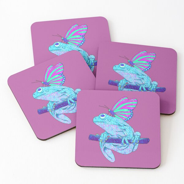 Item preview, Fantasy Blue Frog Spirit Animal with Butterfly designed and sold by LaRoach Digital Arts.