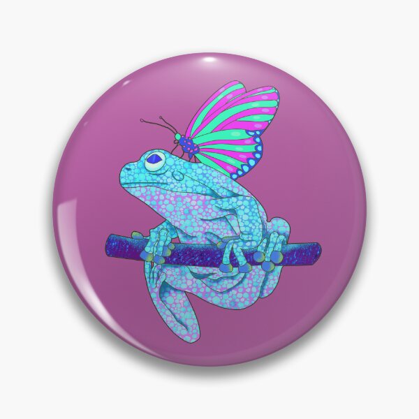 Item preview, Fantasy Blue Frog Spirit Animal with Butterfly designed and sold by LaRoach Digital Arts.
