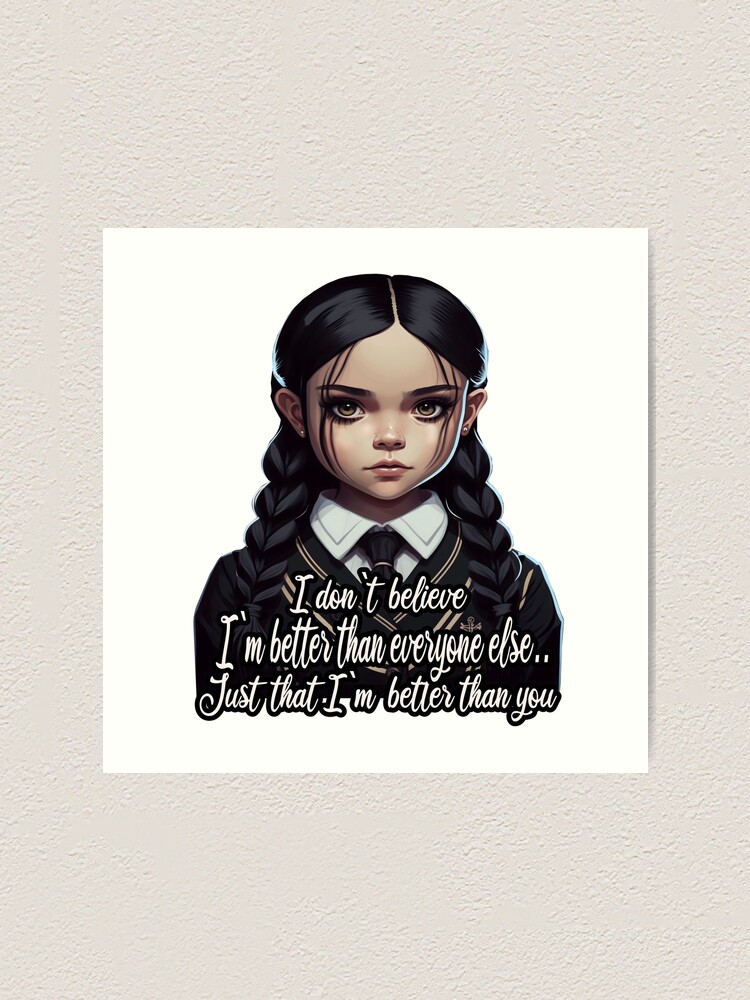 Wednesday Addams Anime Character Nevermore Academy Art Print For Sale