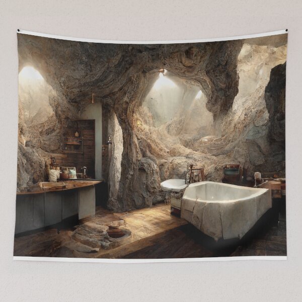 Item preview, Underground-Cave Bathroom 2 designed and sold by Styxiann.