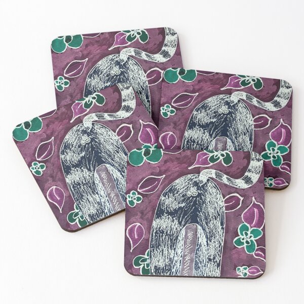 Item preview, Purple Garden Cat Butt - Art designed and sold by jolabrese.
