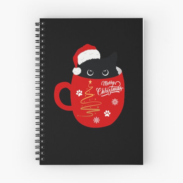 Item preview, Santa Black Cat Tangled Up In Christmas Tree Lights Holiday designed and sold by koki4you.