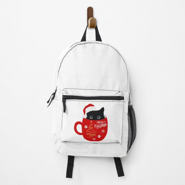 Item preview, Santa Black Cat Tangled Up In Christmas Tree Lights Holiday designed and sold by koki4you.