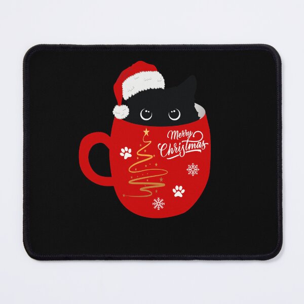 Item preview, Santa Black Cat Tangled Up In Christmas Tree Lights Holiday designed and sold by koki4you.