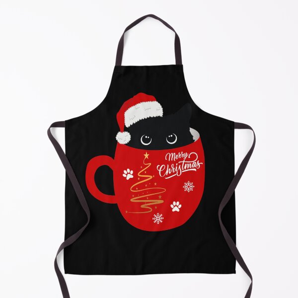 Item preview, Santa Black Cat Tangled Up In Christmas Tree Lights Holiday designed and sold by koki4you.