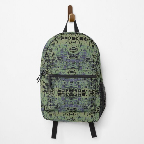 Item preview, Hint of Hieroglyph Kaleidoscopic Seamless Pattern Black and Olive designed and sold by Reconocer.