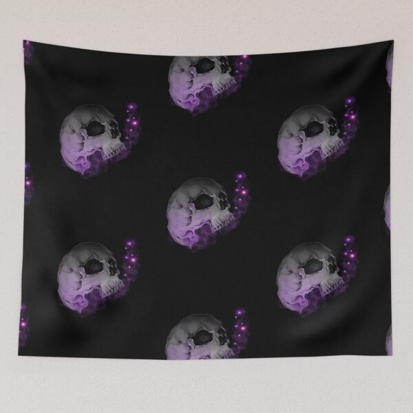 Item preview, Black skull, purple smoke designed and sold by LegendaryMommy.