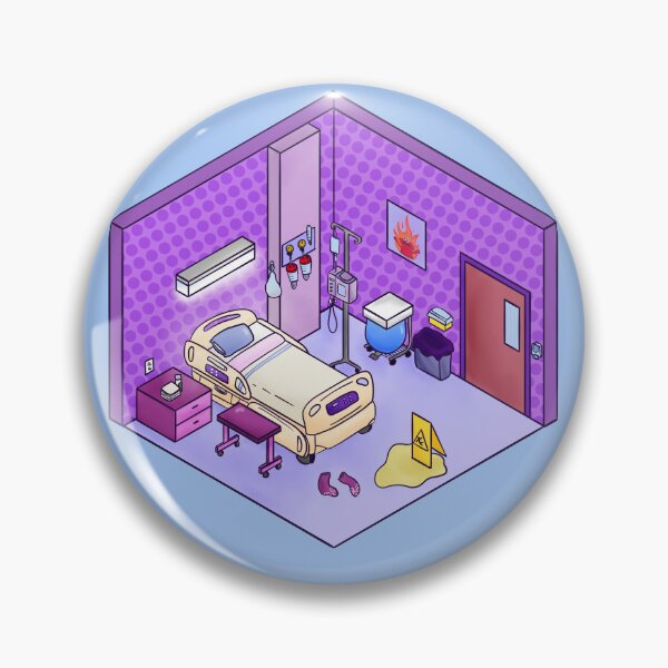 Item preview, Isometric Hospital Room designed and sold by TheDoodleRoom.