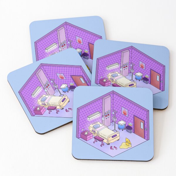 Item preview, Isometric Hospital Room designed and sold by TheDoodleRoom.