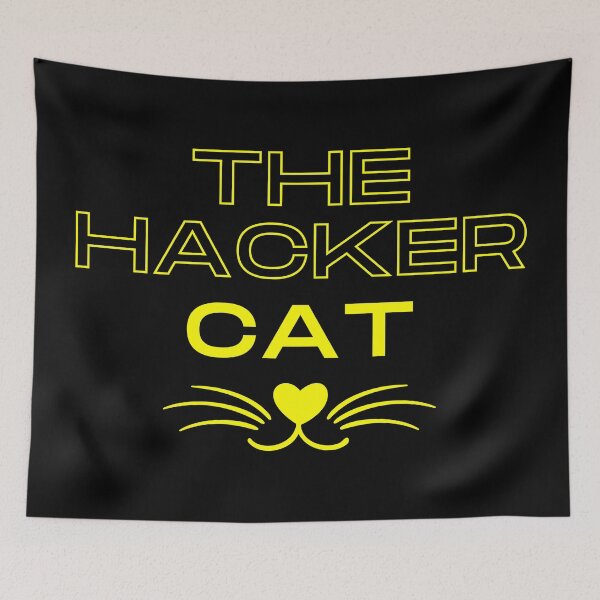 Item preview, The hacker cat funny minimalistic design designed and sold by DigitalMagShop.