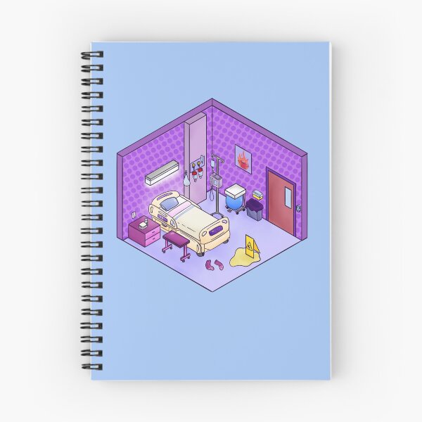 Item preview, Isometric Hospital Room designed and sold by TheDoodleRoom.
