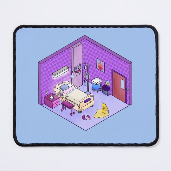 Item preview, Isometric Hospital Room designed and sold by TheDoodleRoom.